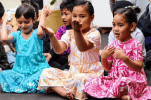 Porirua students sit in a classroom engaging with a Ko Wai Au programme session.