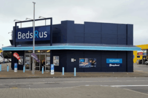 Inside BedsRus Porirua showroom featuring Sleepyhead beds and bedding displays
