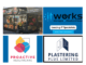 Logos of four Porirua businesses — Pizzlato Porirua, IT Works, Proactive Health Care, and JR Plastering Plus Limited — featured together in a welcome collage for the Porirua News Business Directory.