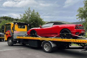 Police vehicles parked outside a residential property in Pauatahanui during a multi-agency operation targeting organised drug offending.