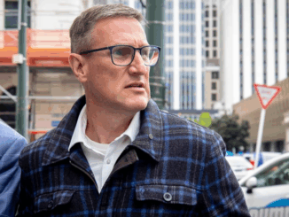 Former deputy police commissioner Jevon McSkimming arrives at the Wellington District Court.