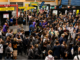 Crowds of secondary school students and jobseekers fill Te Rauparaha Arena during the Porirua Careers Expo, visiting exhibitor stalls and speaking with employers and training providers.
