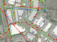Map of the Prosser Street and Tītahi Bay Road area showing the route wastewater took through the stormwater network to an outfall into Porirua Harbour.