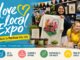 Promotional cover image for the Love Local Expo in Porirua, featuring local makers, handmade clothing, art, reusable products and community stallholders.