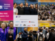Collage from the Porirua Careers Expo showing students, expo crowds, organisers and displays at a busy careers event.