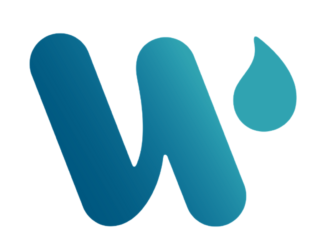 Tiaki Wai logo showing a blue stylised W with a water drop.