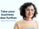 Promotional graphic for a free three-day Bizezi business course in Porirua, running from 4 to 6 August at Pātaka Art + Museum.