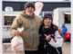 Te Pāti Māori co-leader Debbie Ngarewa-Packer with a supporter at Waitangirua Markets in Porirua.