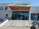 Exterior of Porirua District Court, showing the main entrance and wide front steps.