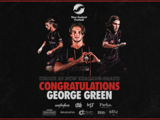 Western Suburbs footballer George Green pictured in a club graphic celebrating his selection for the New Zealand Under-20 squad.