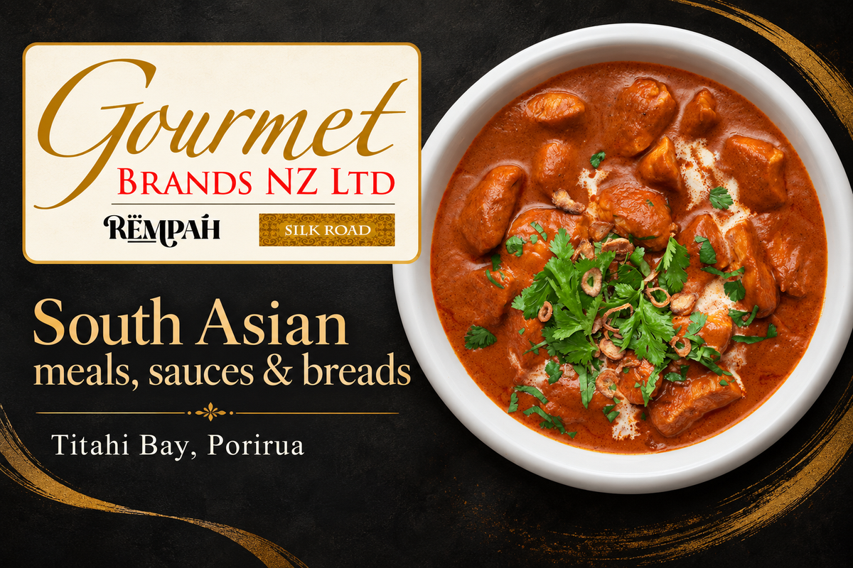 Gourmet Brands NZ directory placard