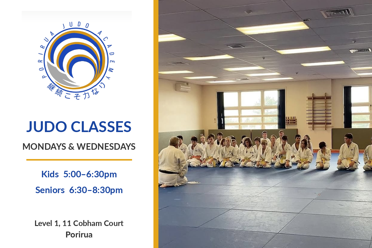 Porirua Judo Academy directory placard