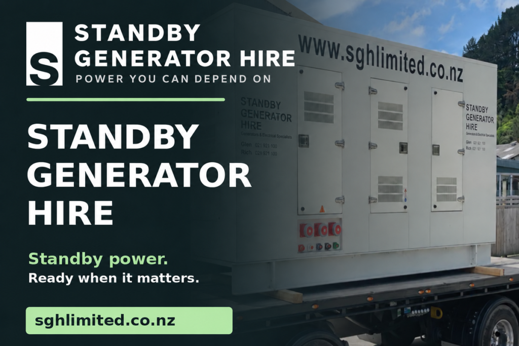 Standby Generator Hire directory placard